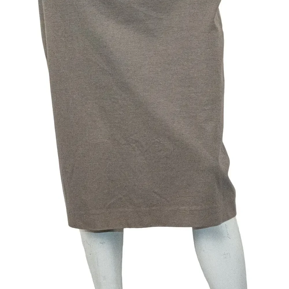 YOHJI YAMAMOTO Pencil Skirt tan gray cotton made in Italy size 48 32 - Picture 10 of 12